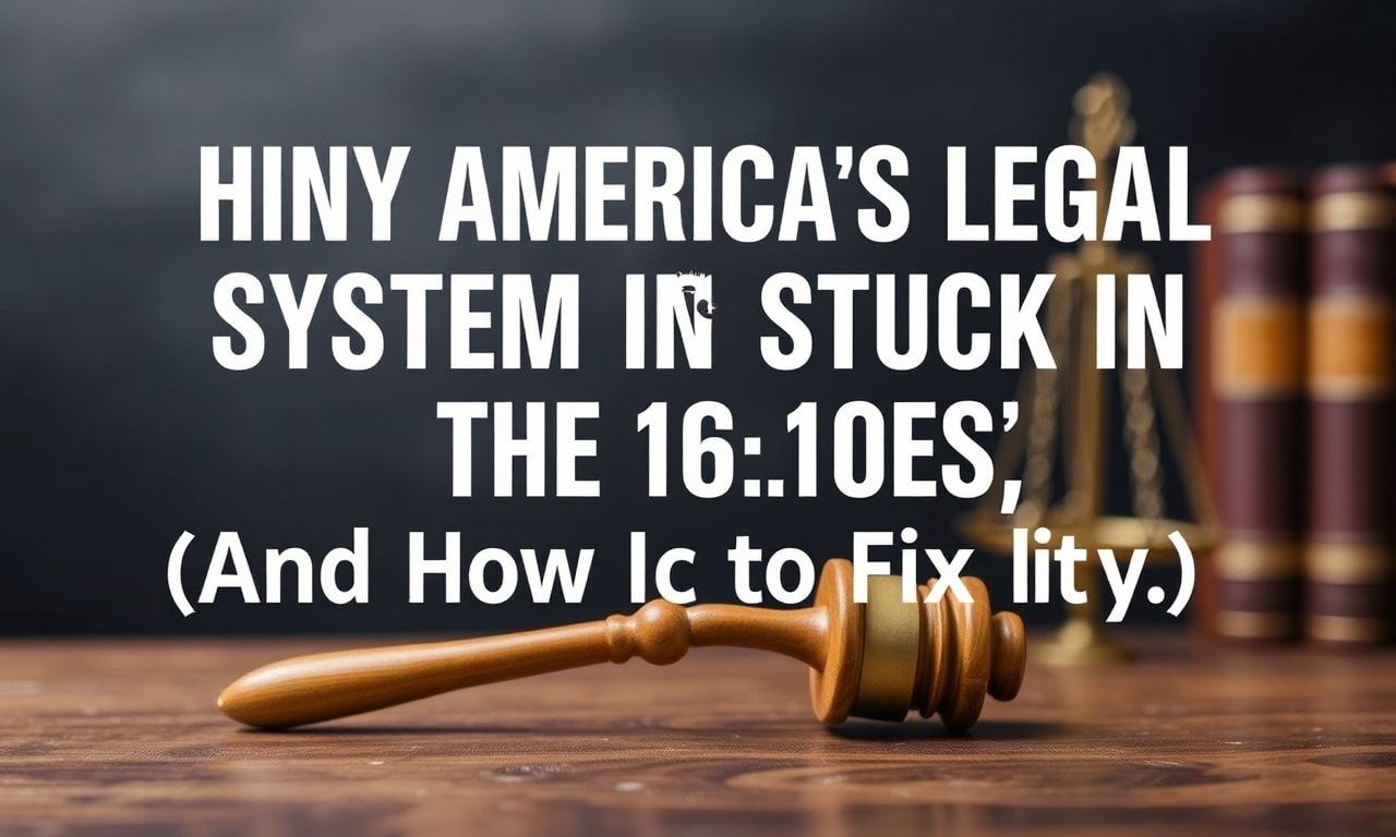 Why America's Legal System is Stuck in the 1950s (And How to Fix It)